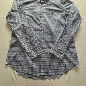 Ralph Lauren Navy and White Checkered Shirt